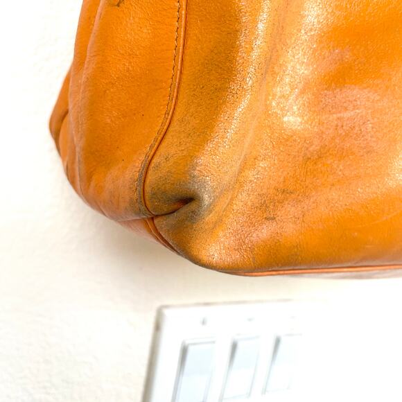 Latico Womens Bag Genuine Leather Orange Oversized Slouchy Hobo Shoulder Boho - Picture 6 of 16